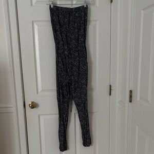 Aeropostale Black and White Patterned Jumpsuit